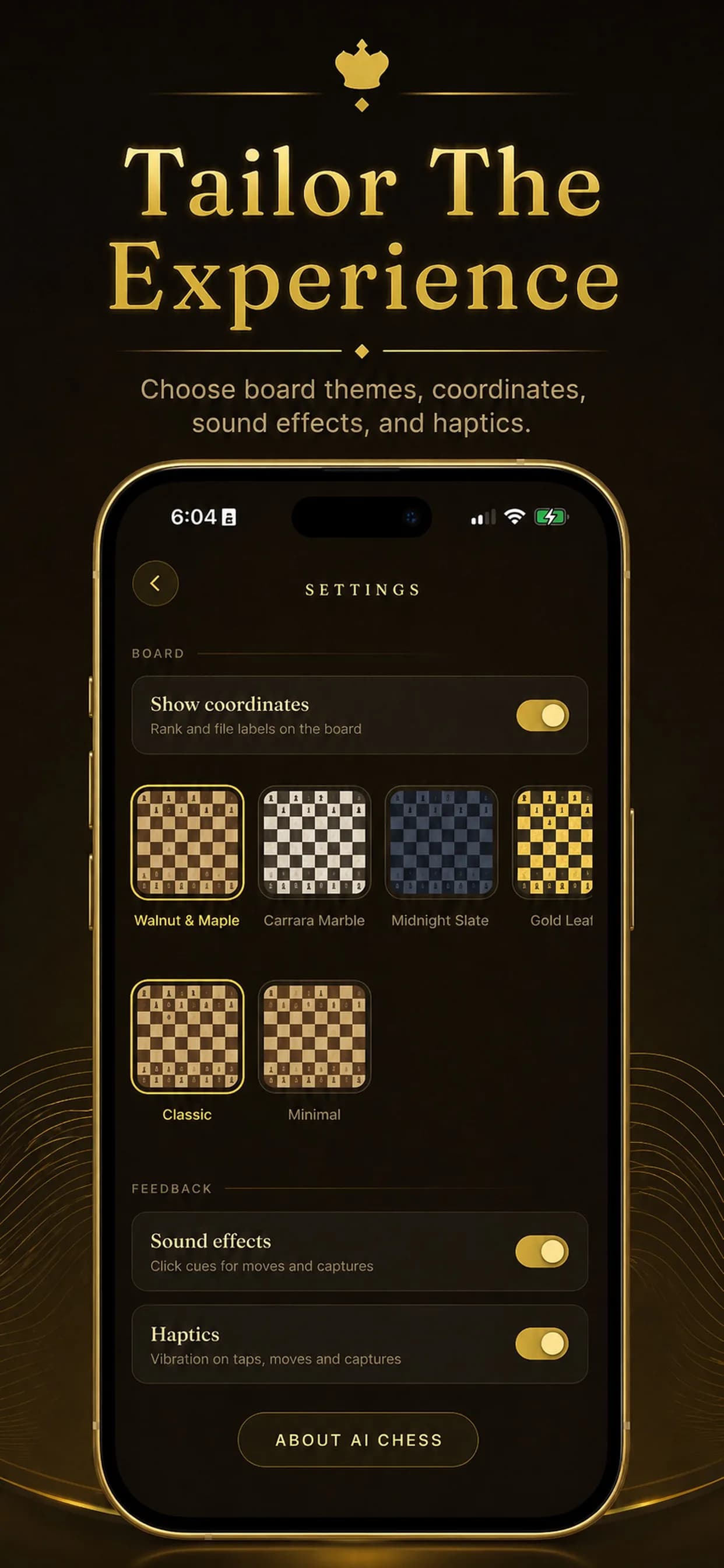 Black Gold Chess on iPhone, screen 4