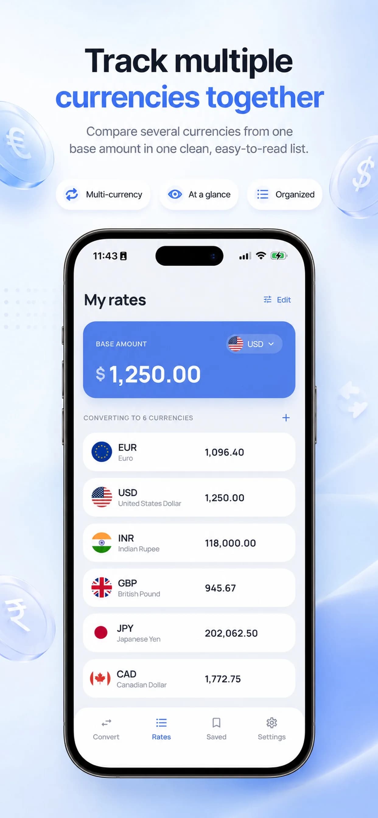 Currency Converter on iPhone, screen 7