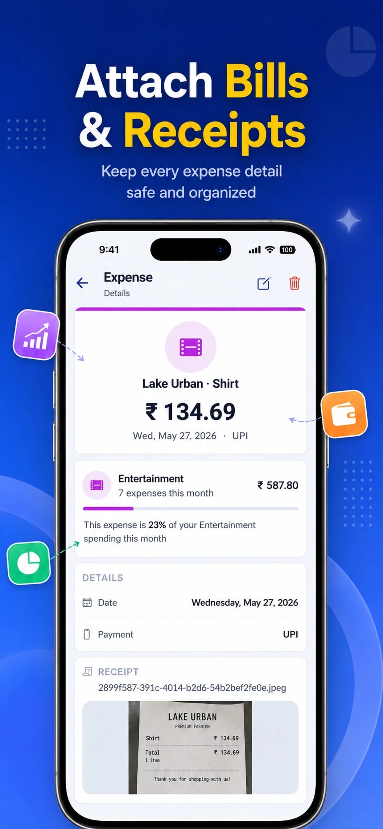 Expense Book on iPhone, screen 4