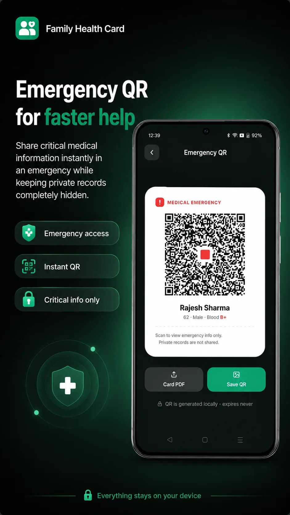 Family Health Card on Android phone, screen 8