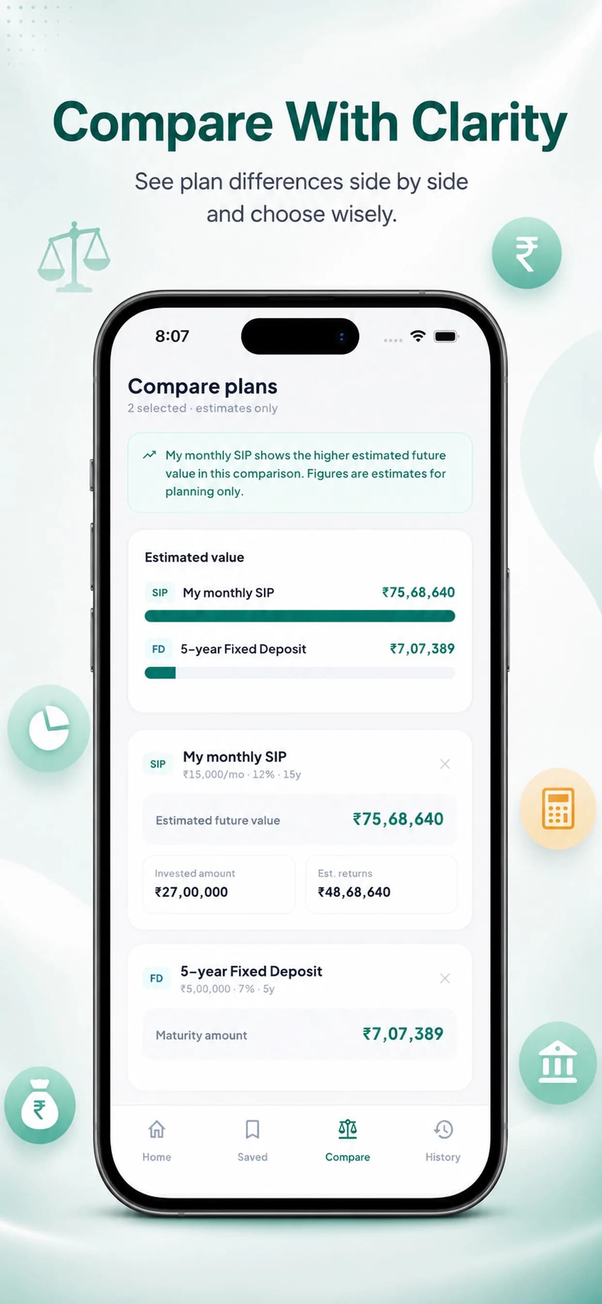 FinCalc on iPhone, screen 4