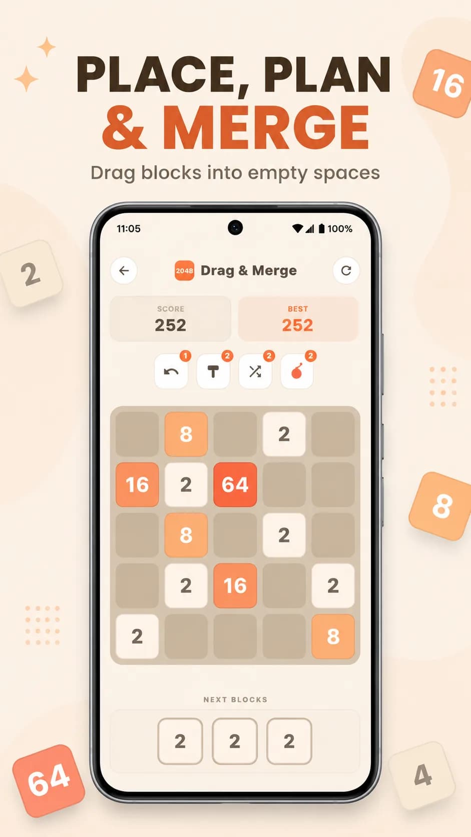 Infinity Number Merge on Android phone, screen 2