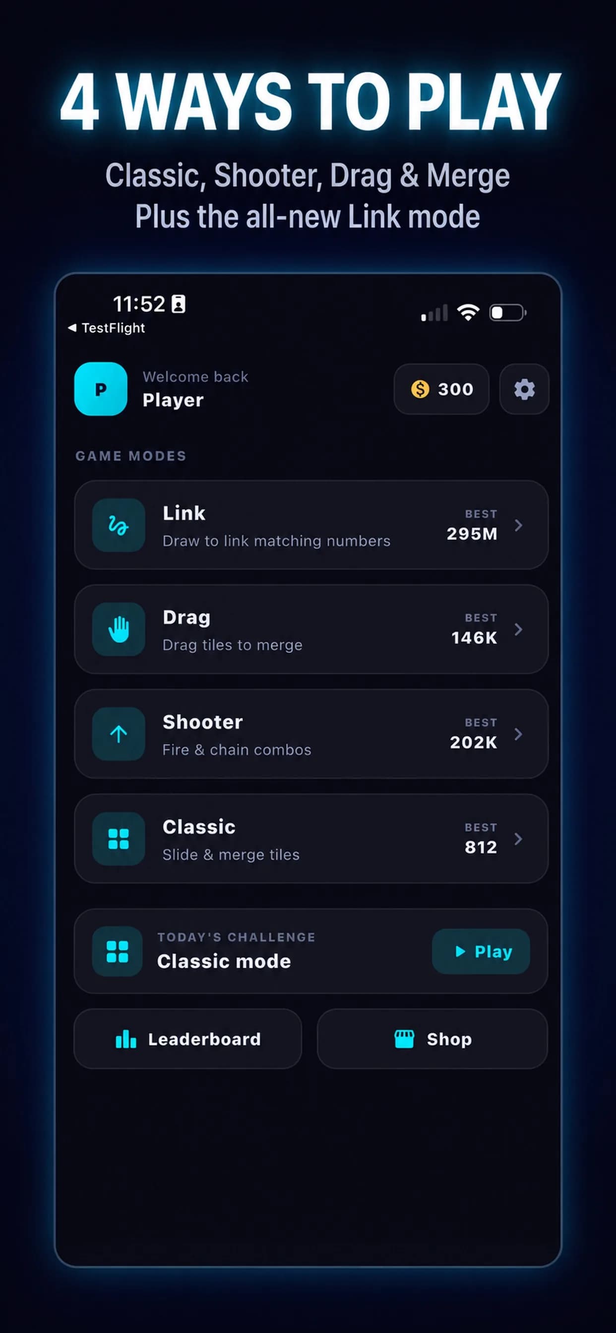 Infinity Number Merge on iPhone, screen 1