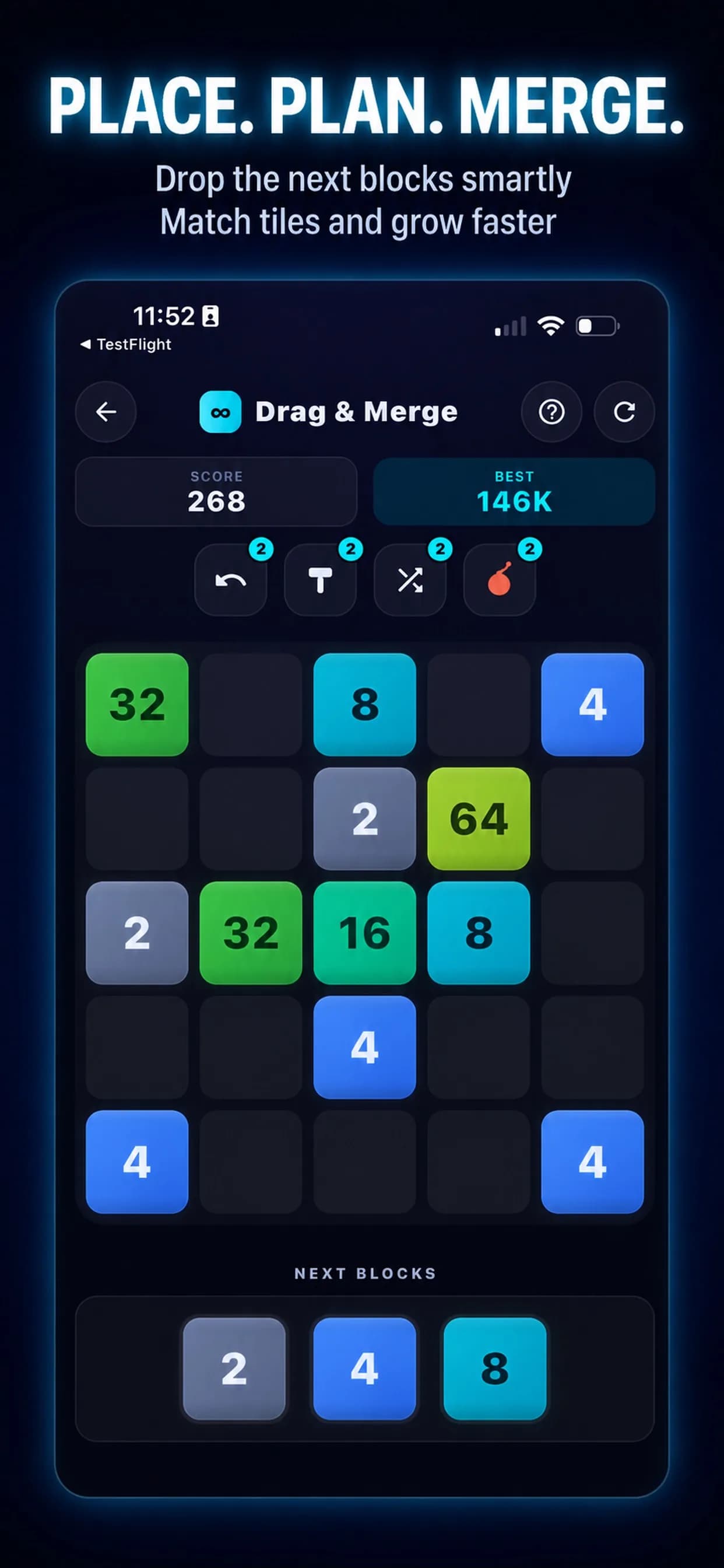Infinity Number Merge on iPhone, screen 3