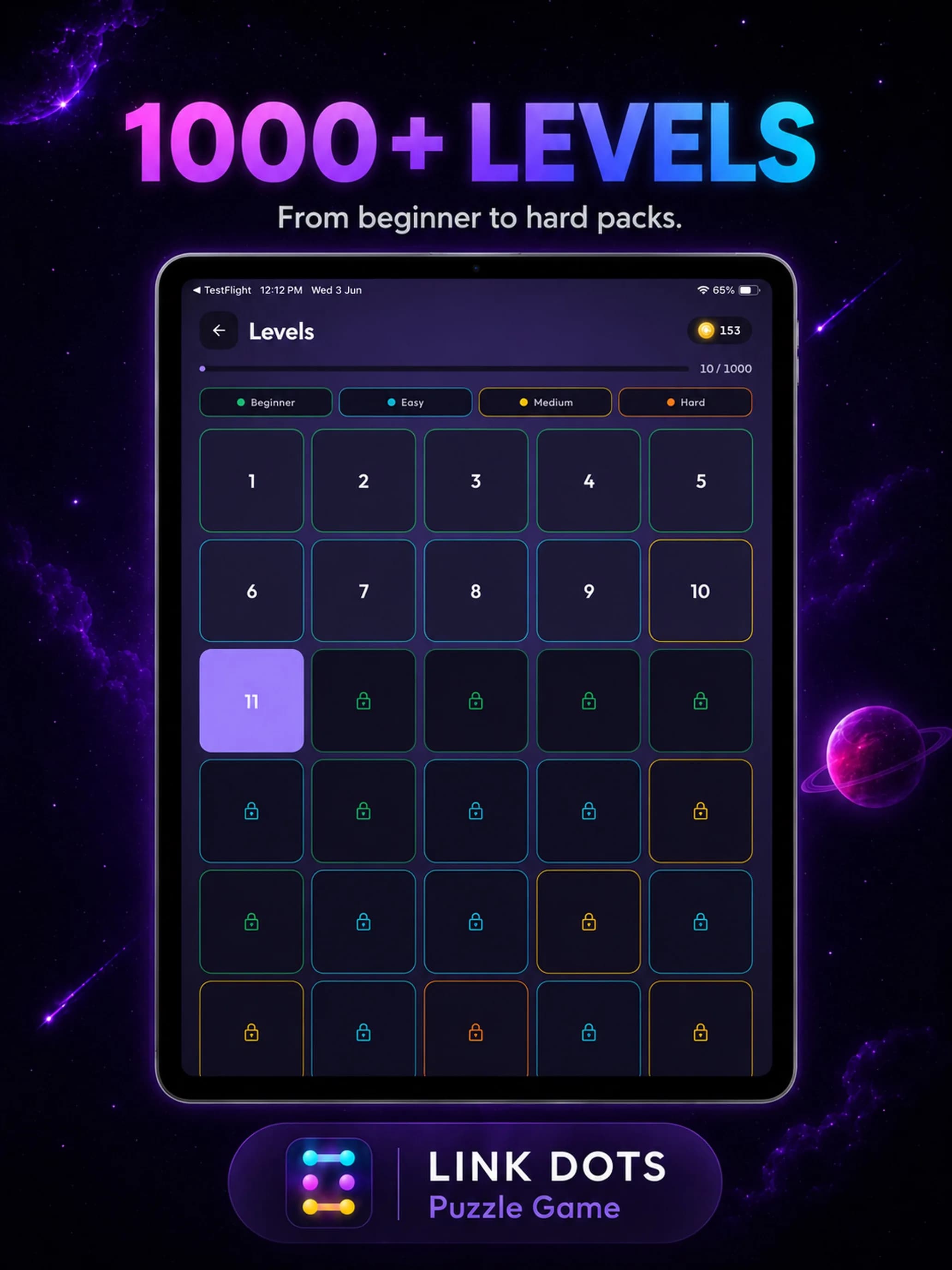 Link Dots on iPad, screen 2