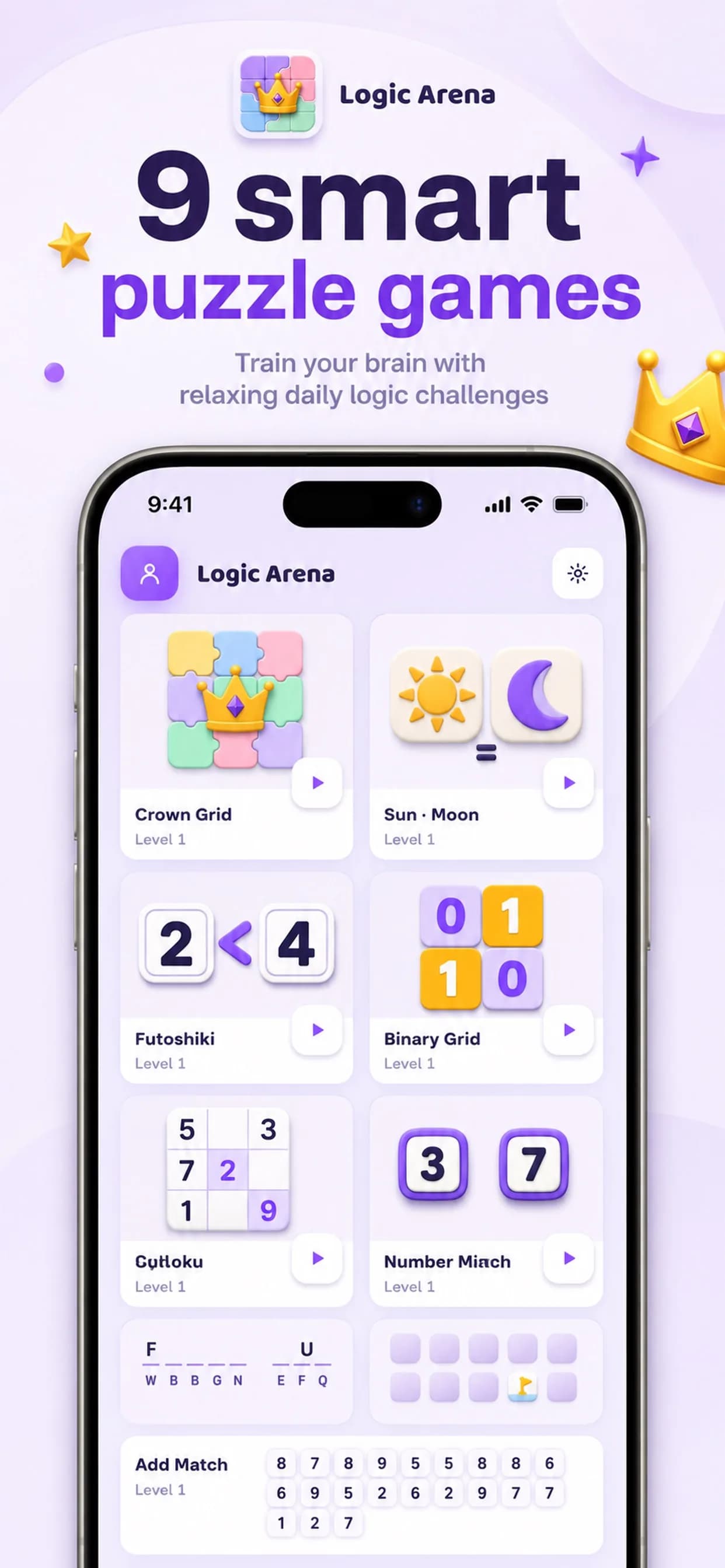 Logic Arena on iPhone, screen 1