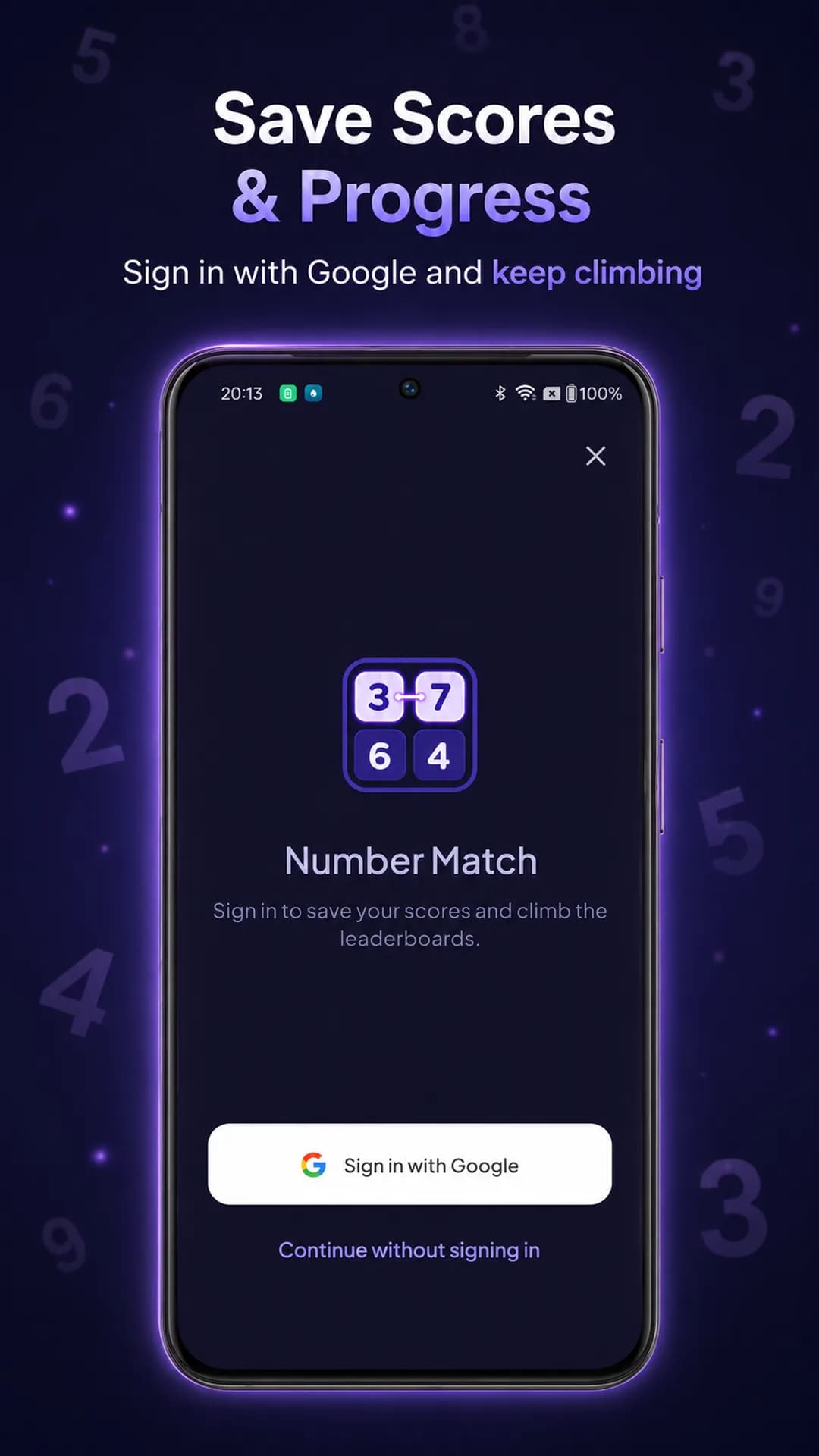 Number Match on Android phone, screen 1