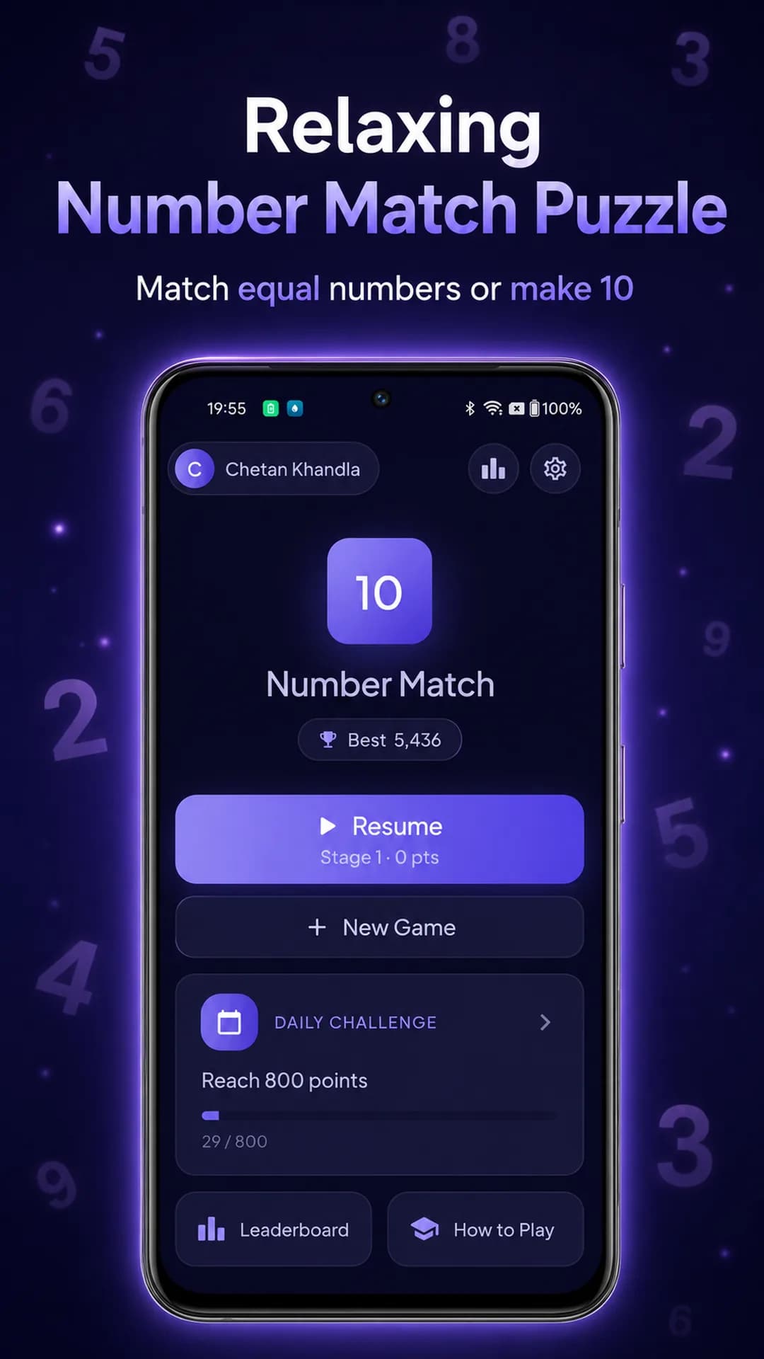 Number Match on Android phone, screen 2