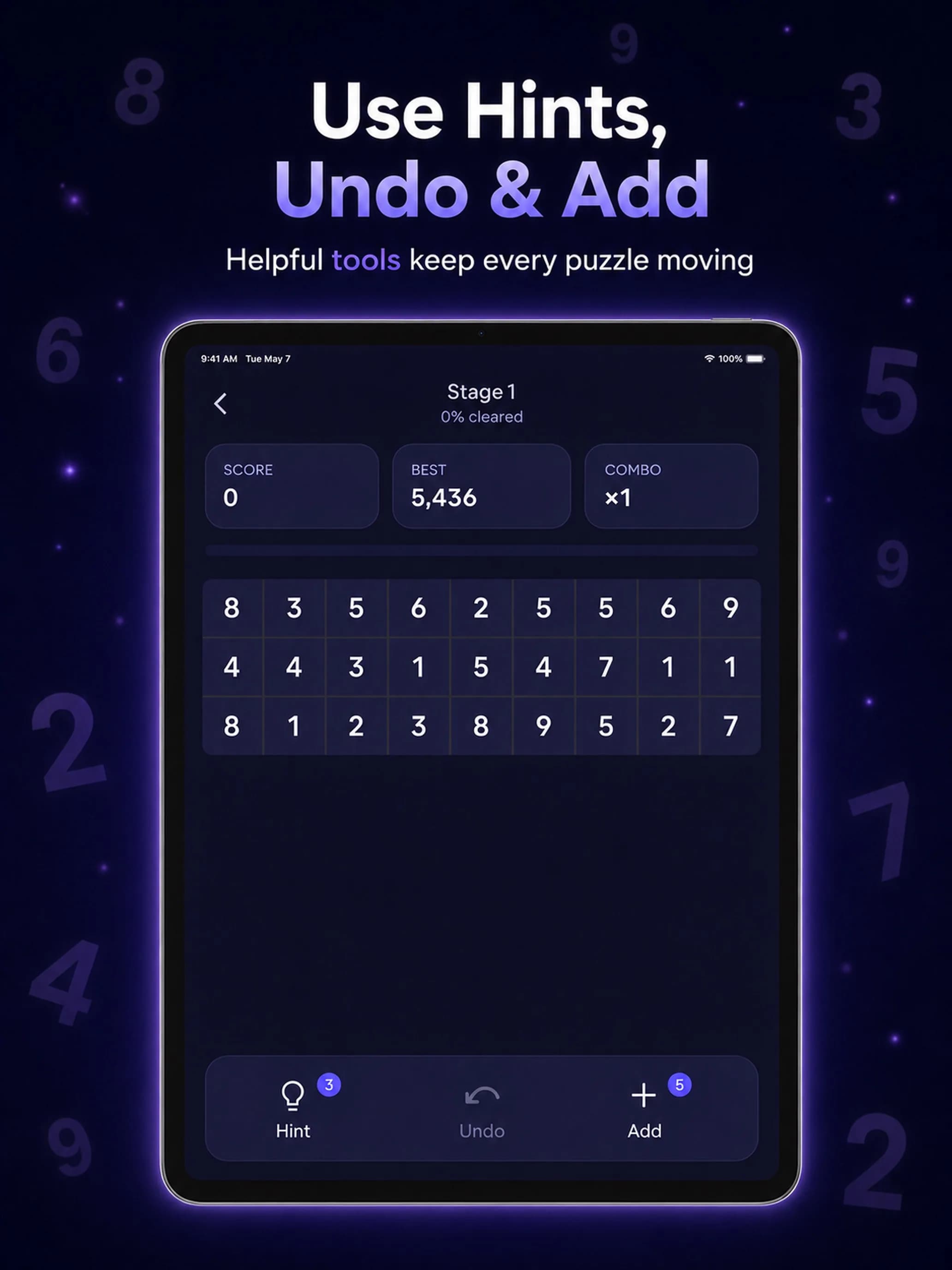 Number Match on iPad, screen 2