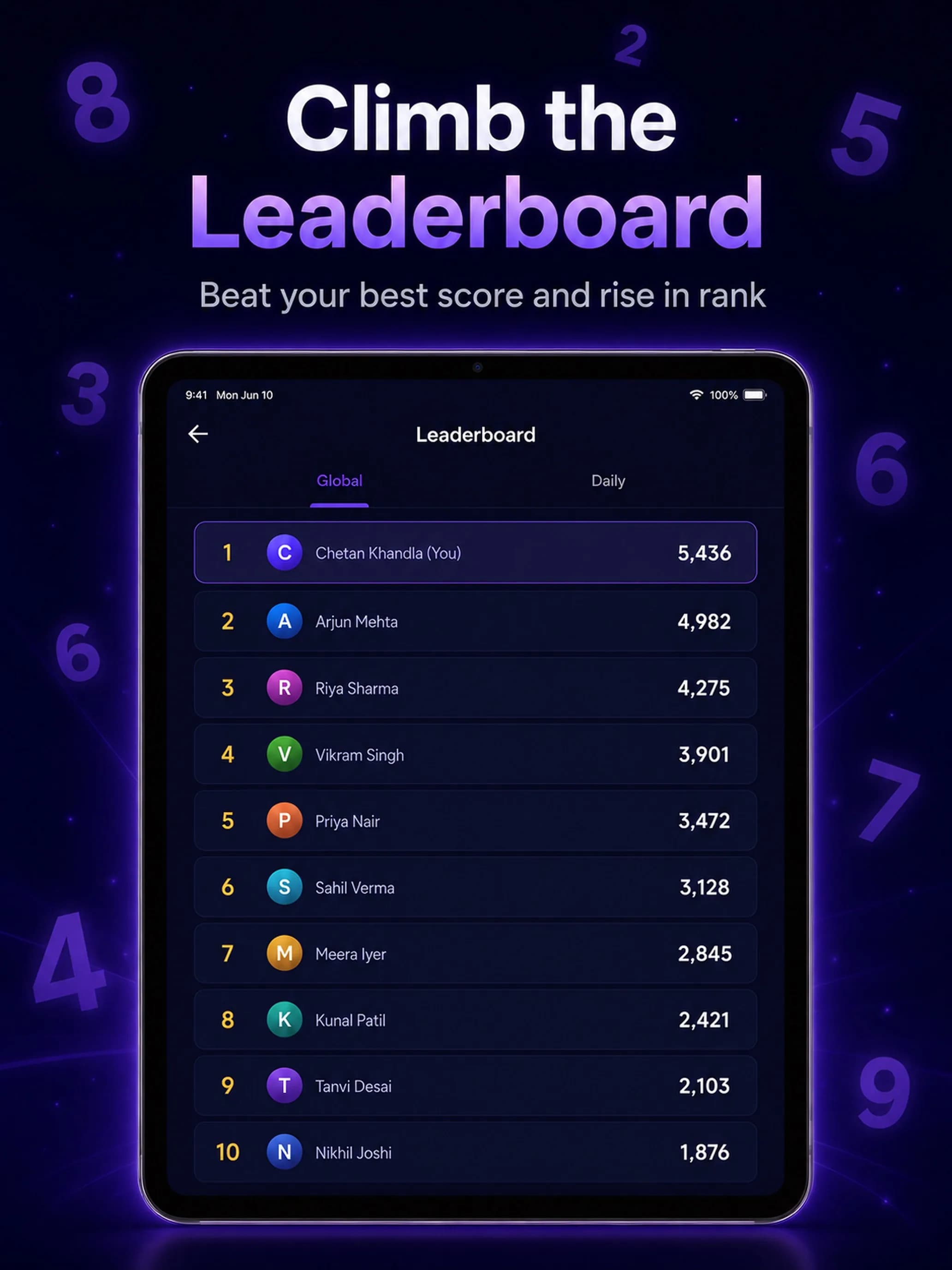 Number Match on iPad, screen 3
