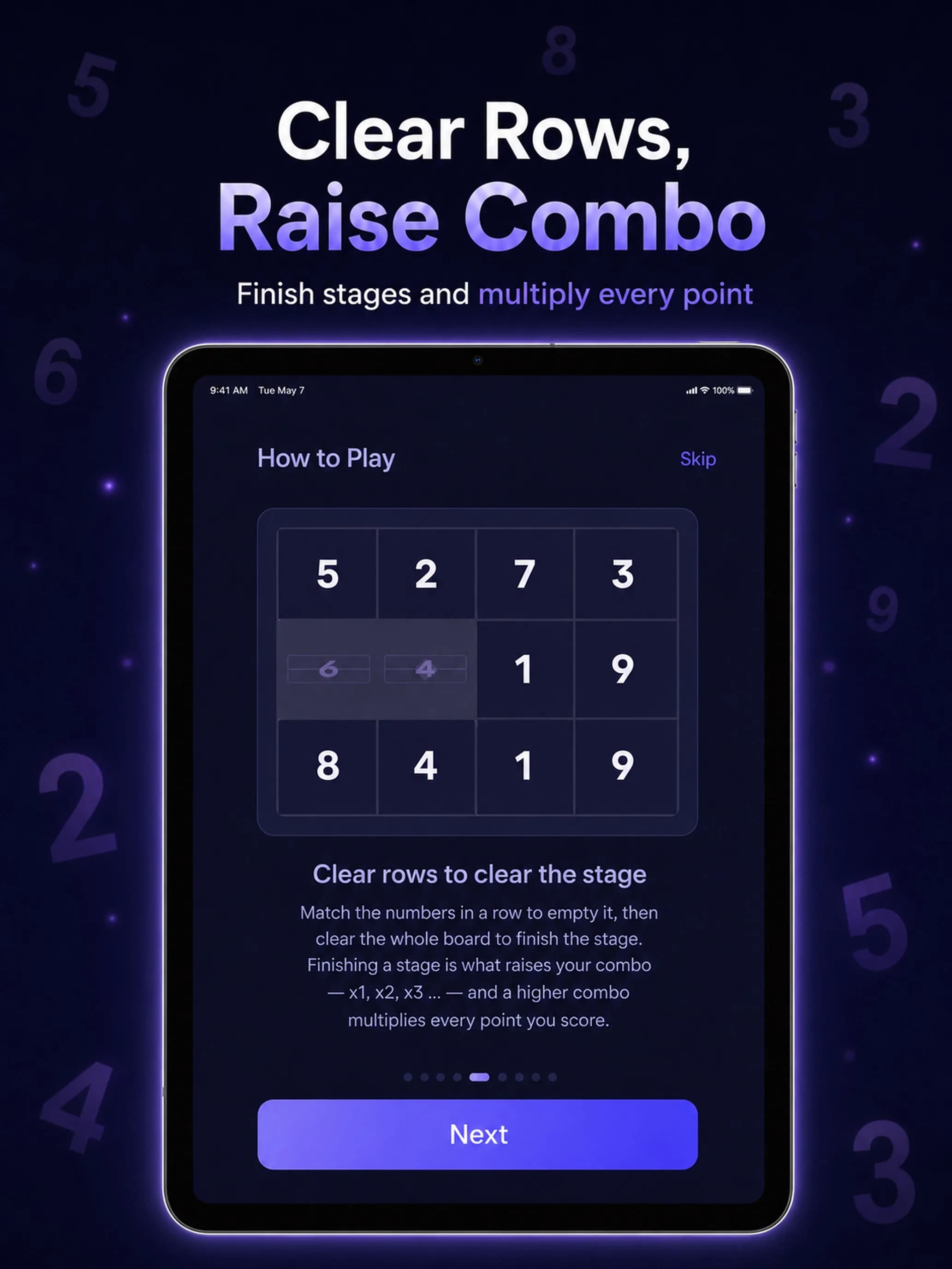 Number Match on iPad, screen 5