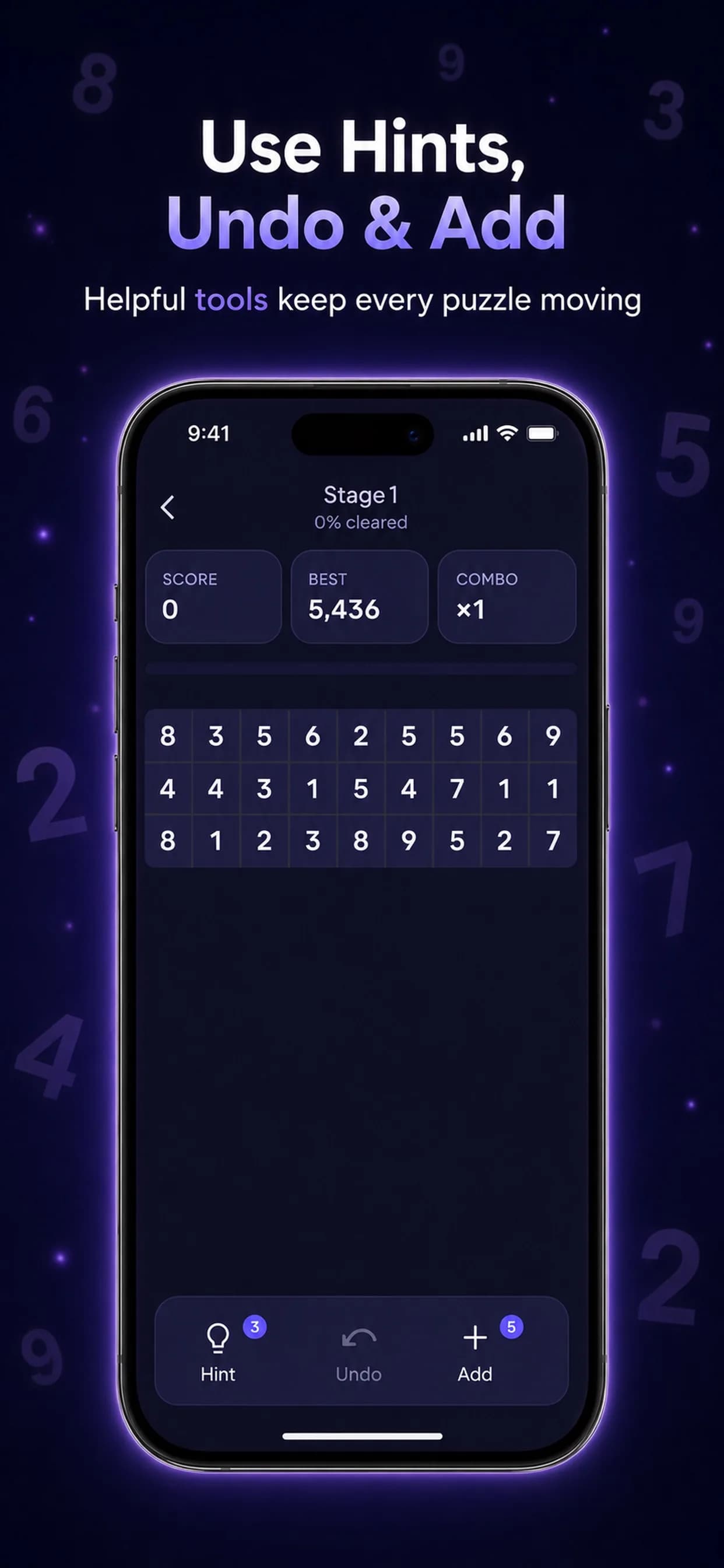 Number Match on iPhone, screen 3