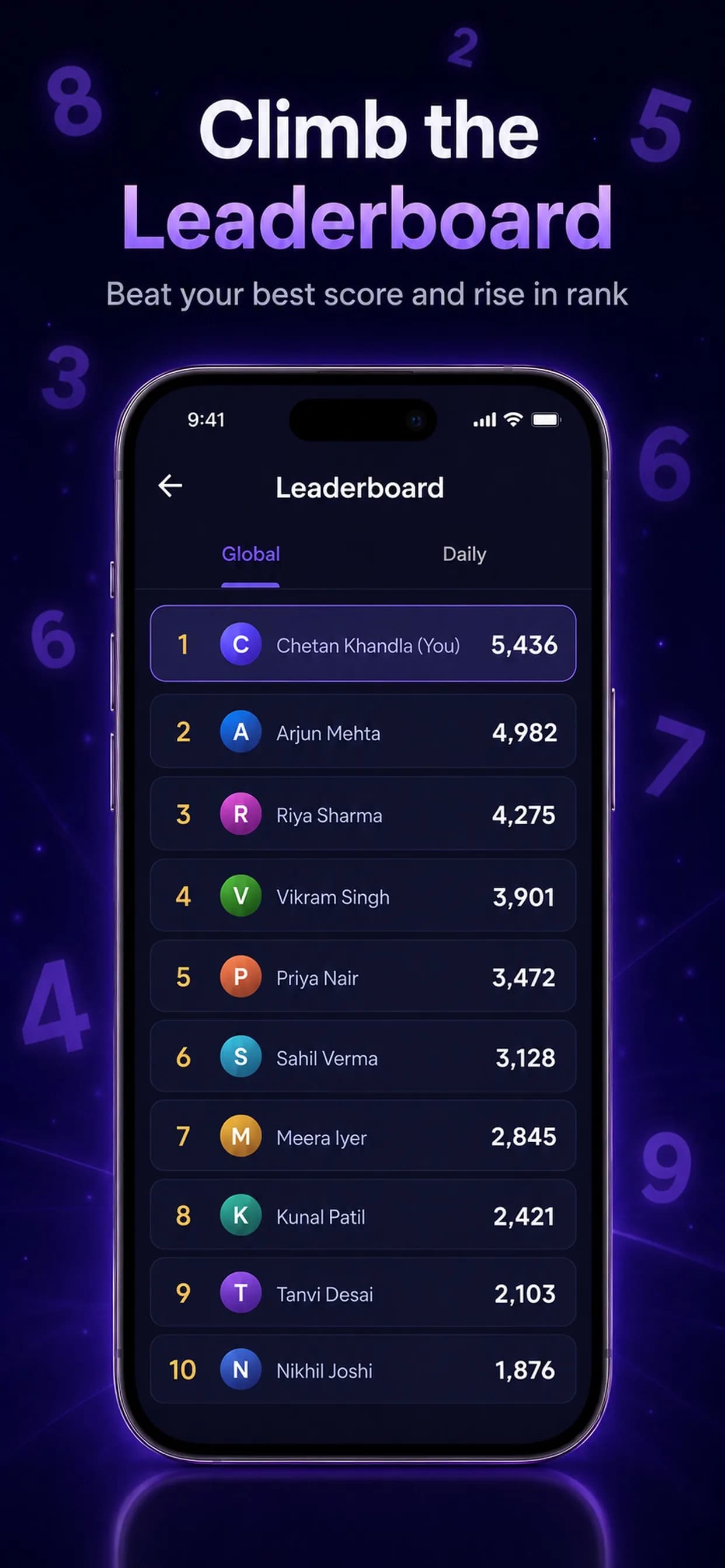 Number Match on iPhone, screen 2