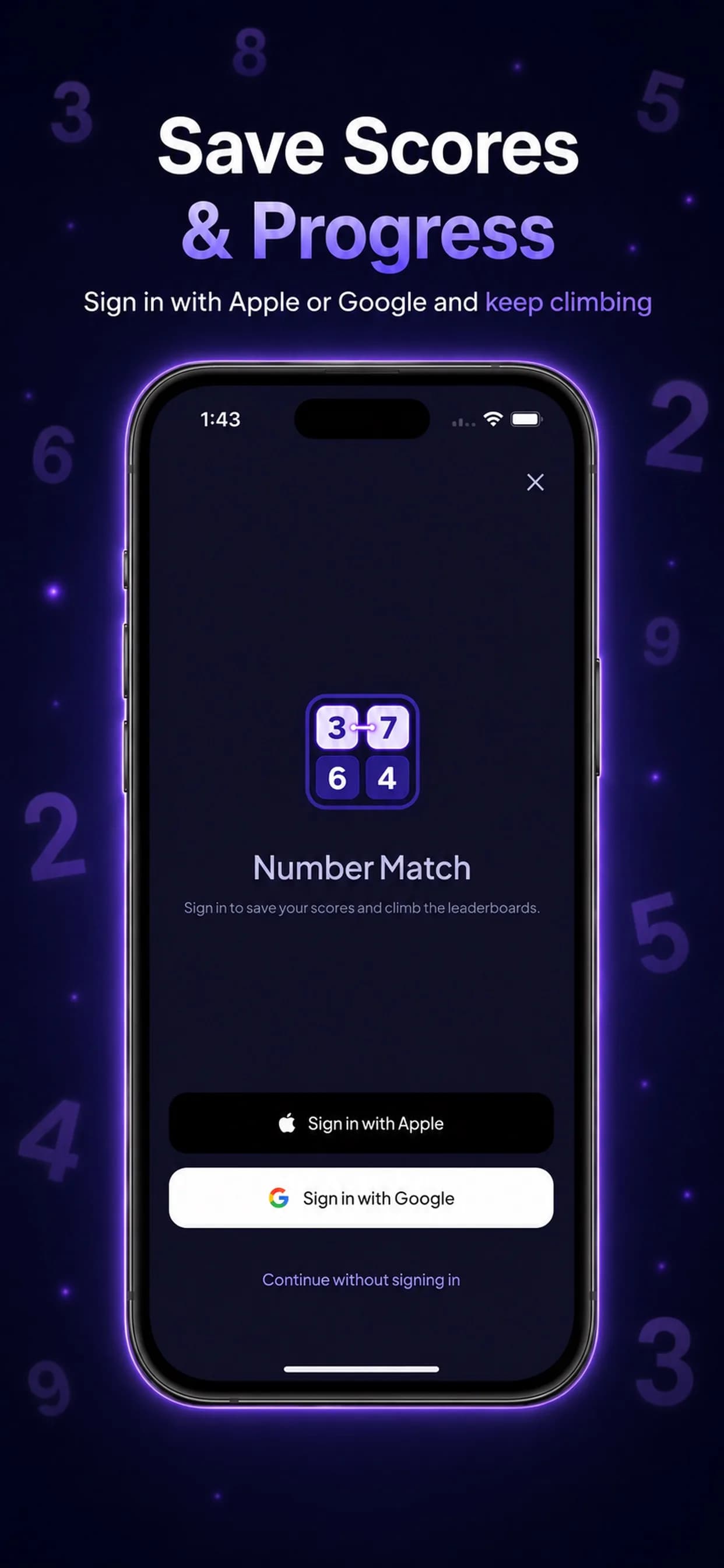 Number Match on iPhone, screen 4