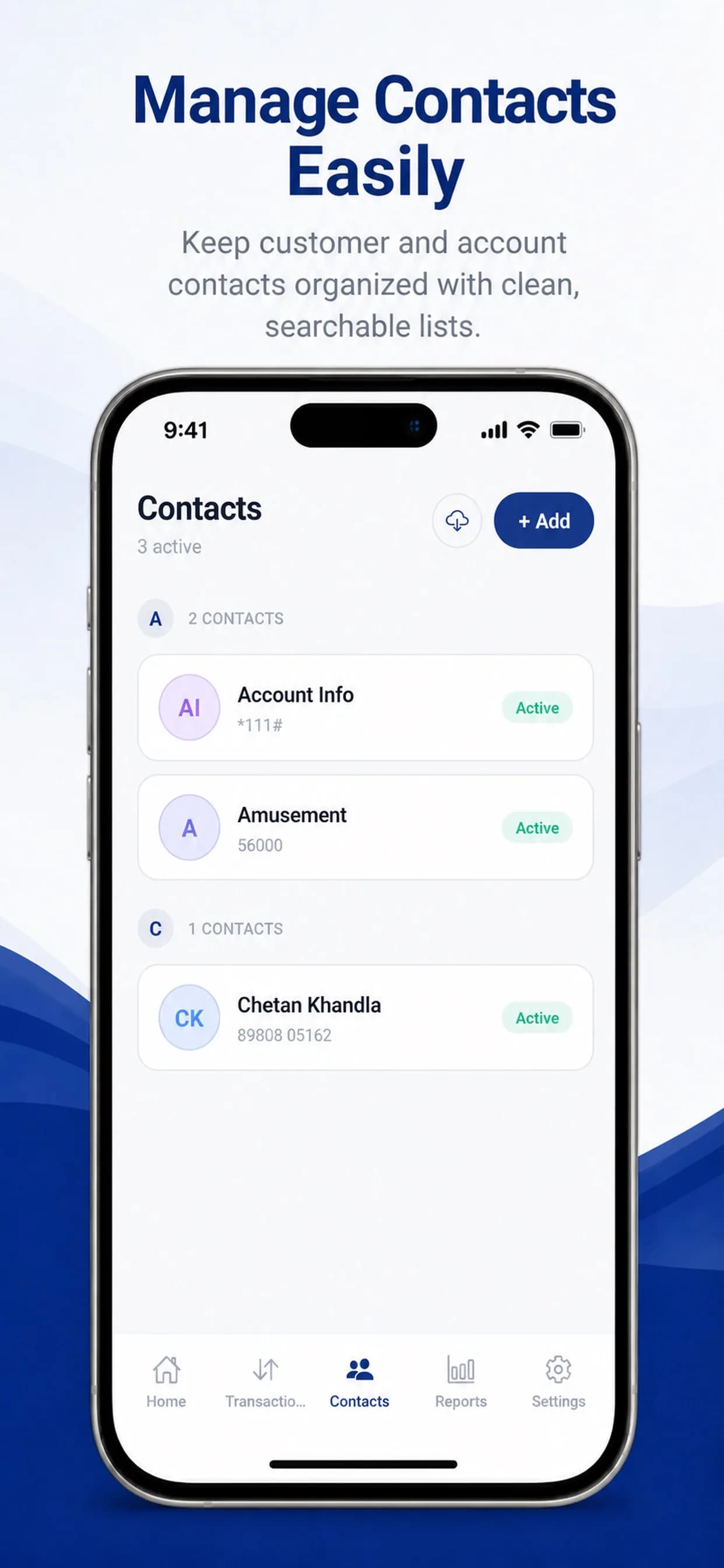 Simple Account Book on iPhone, screen 3
