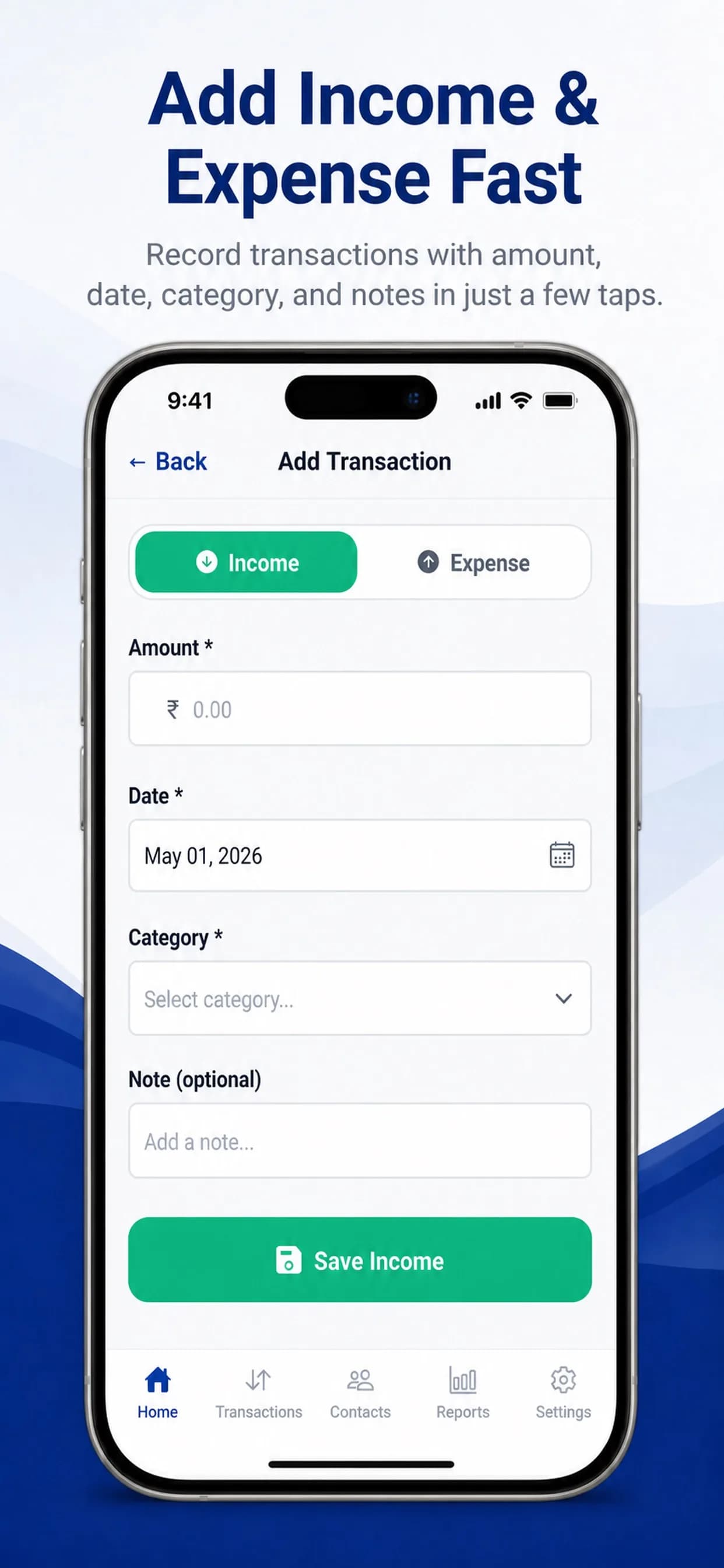 Simple Account Book on iPhone, screen 4