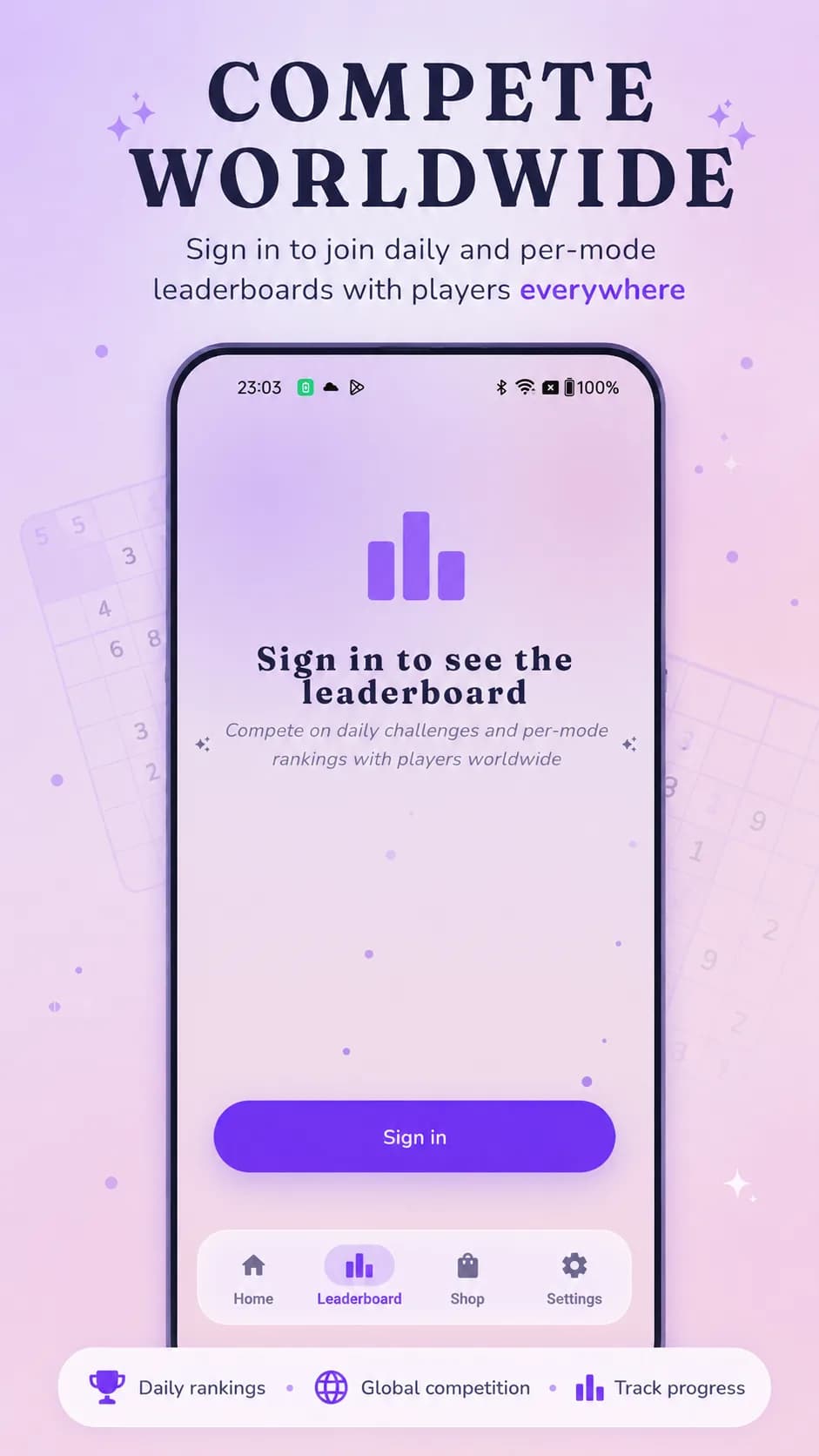 Sudoku Breeze on Android phone, screen 7