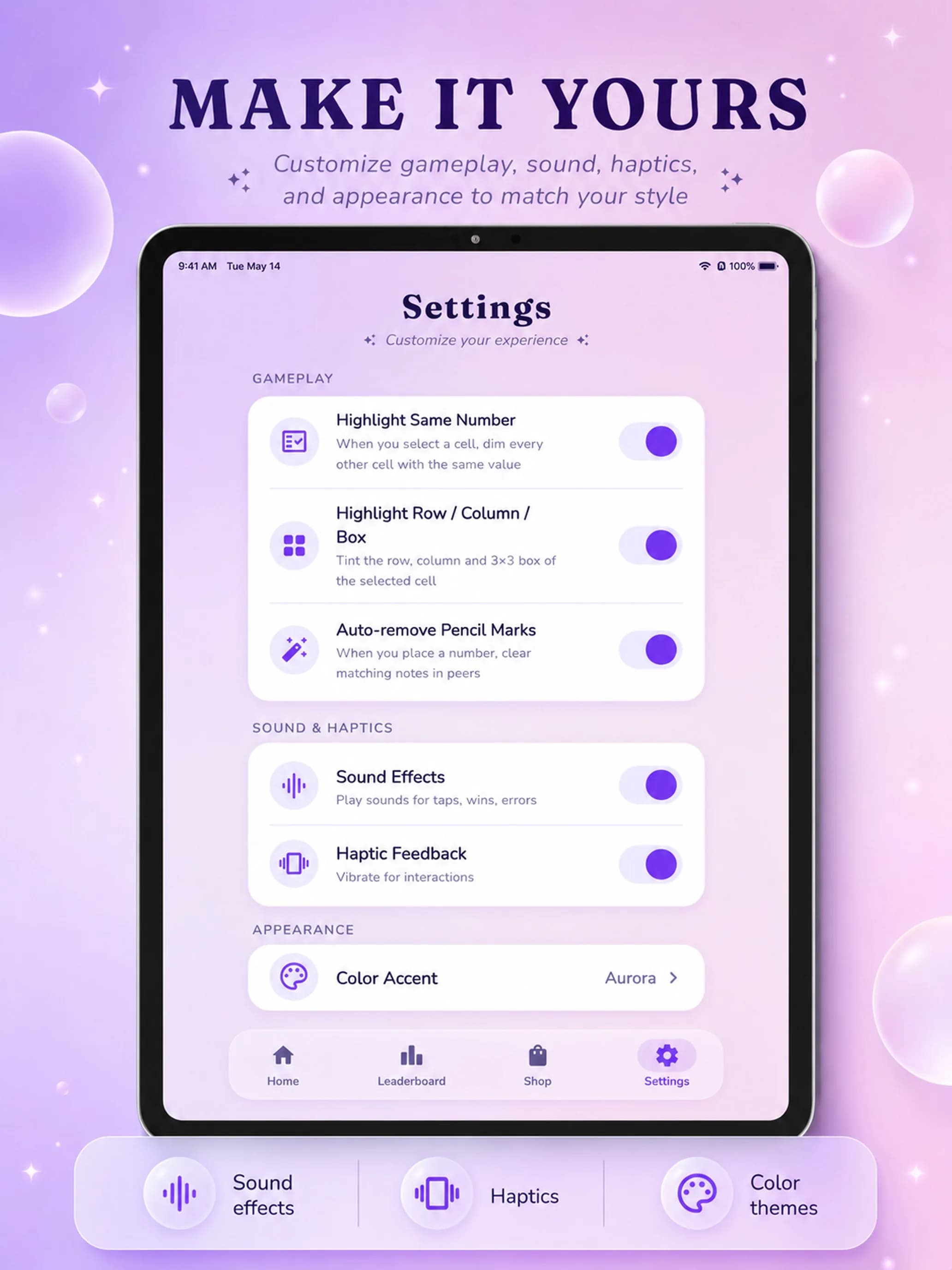 Sudoku Breeze on iPad, screen 7
