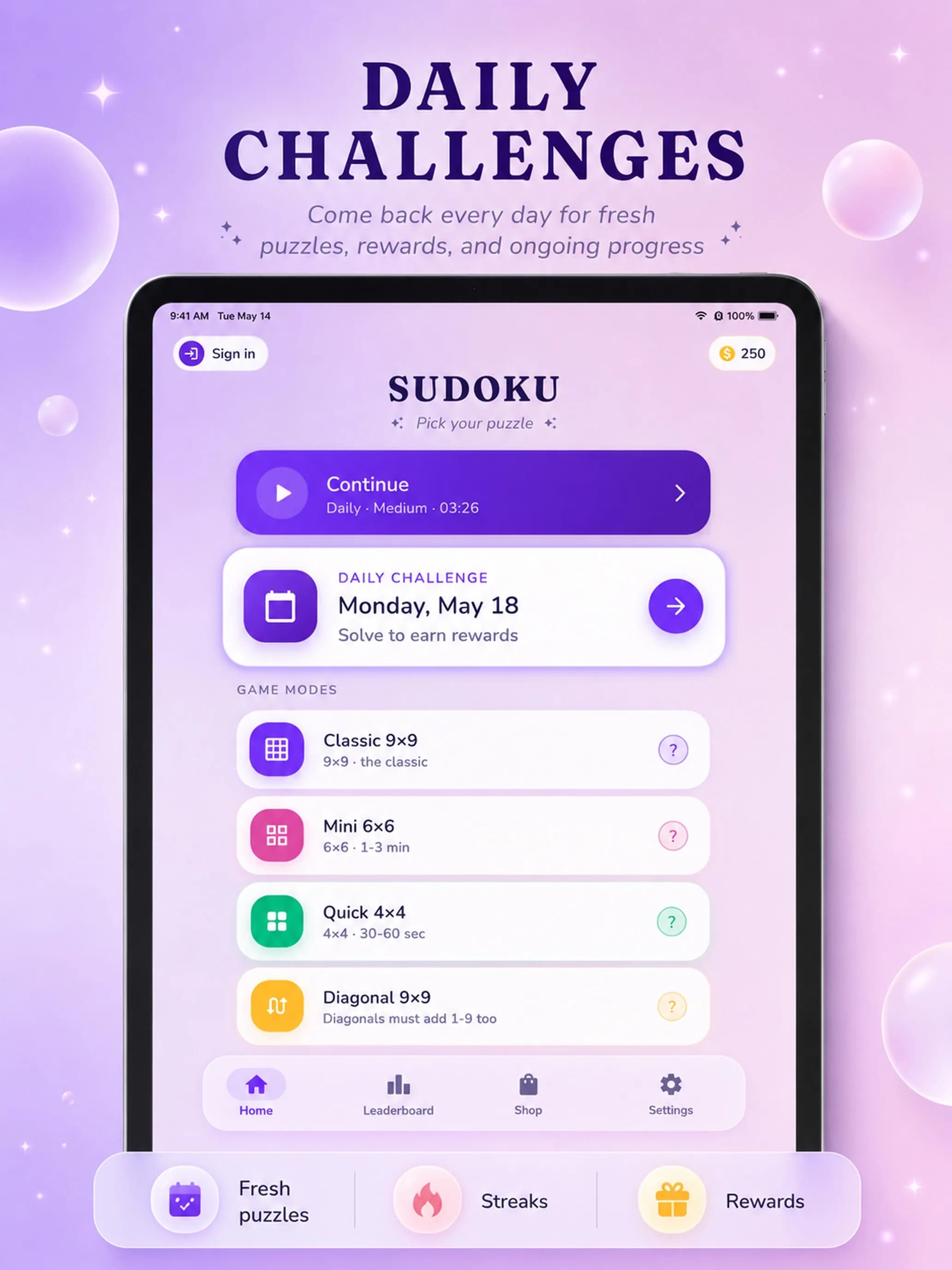 Sudoku Breeze on iPad, screen 3