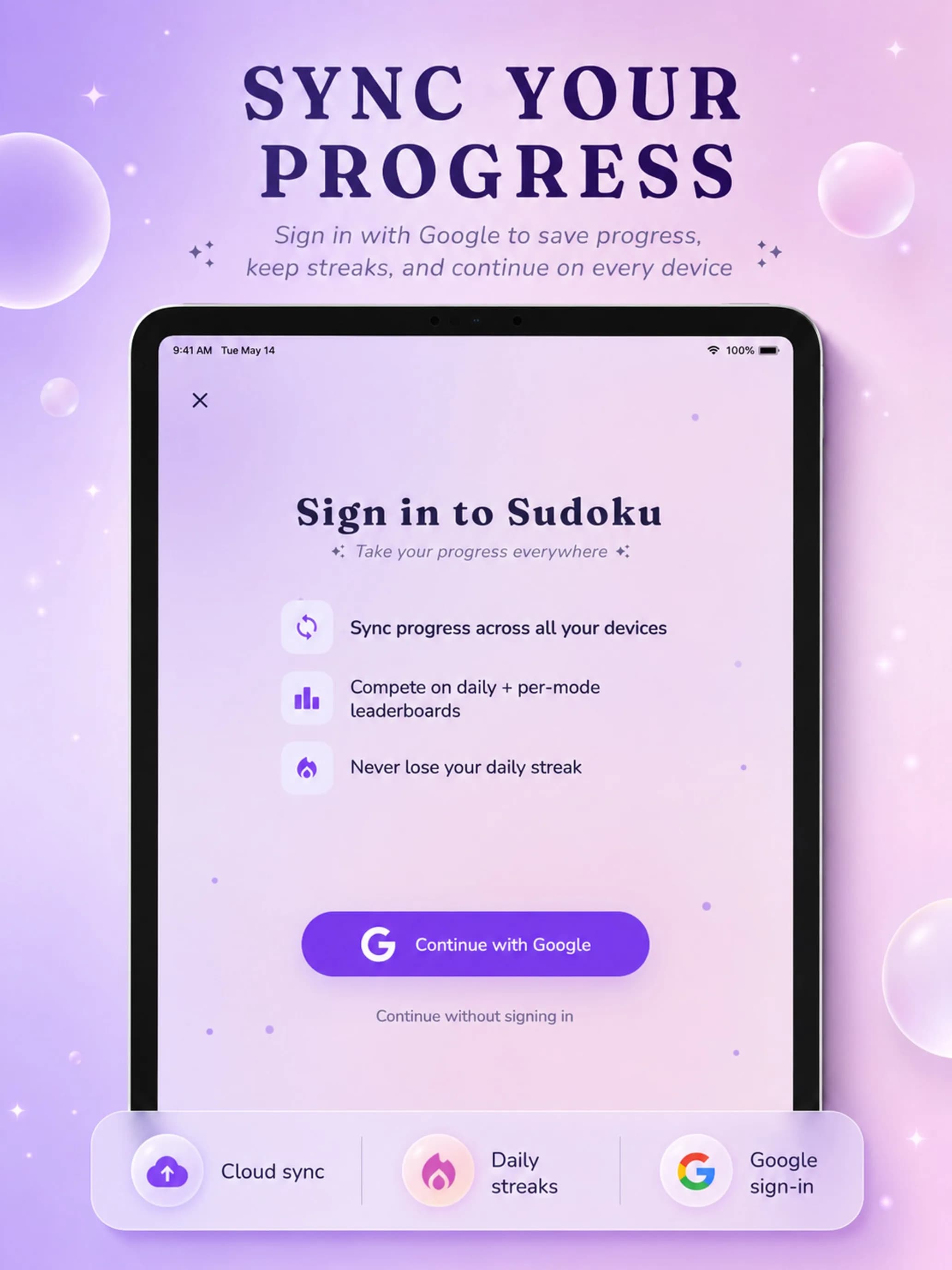 Sudoku Breeze on iPad, screen 5