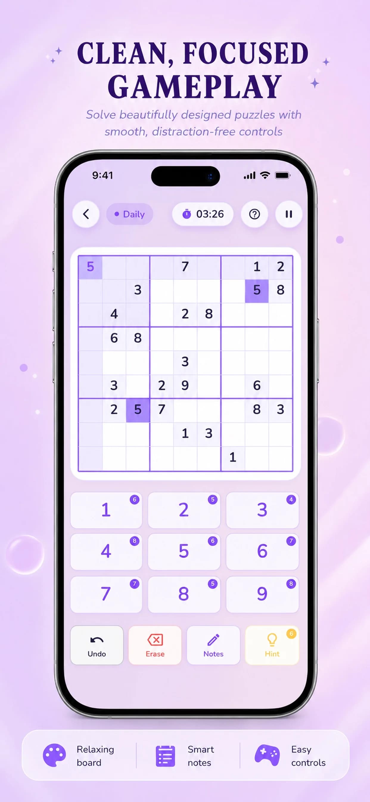 Sudoku Breeze on iPhone, screen 3