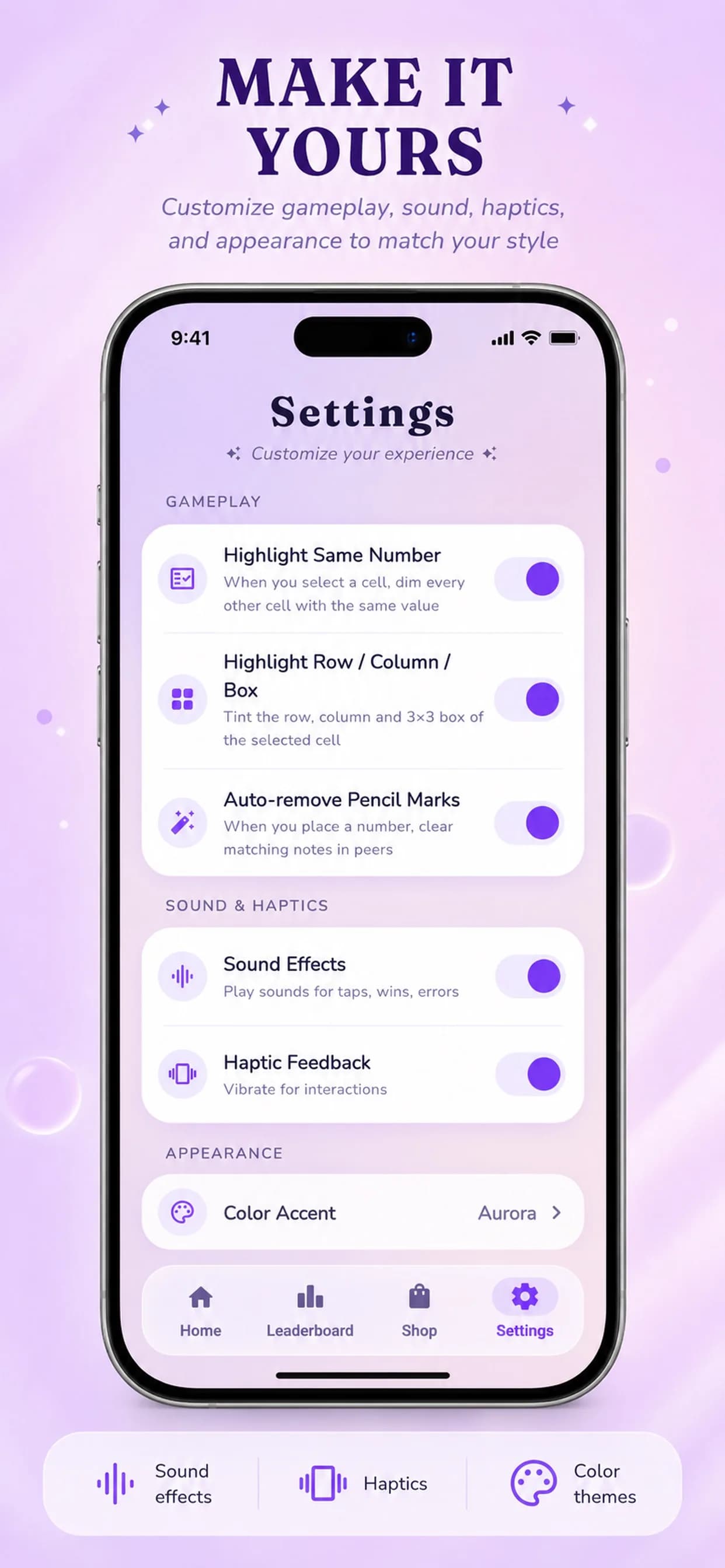 Sudoku Breeze on iPhone, screen 4