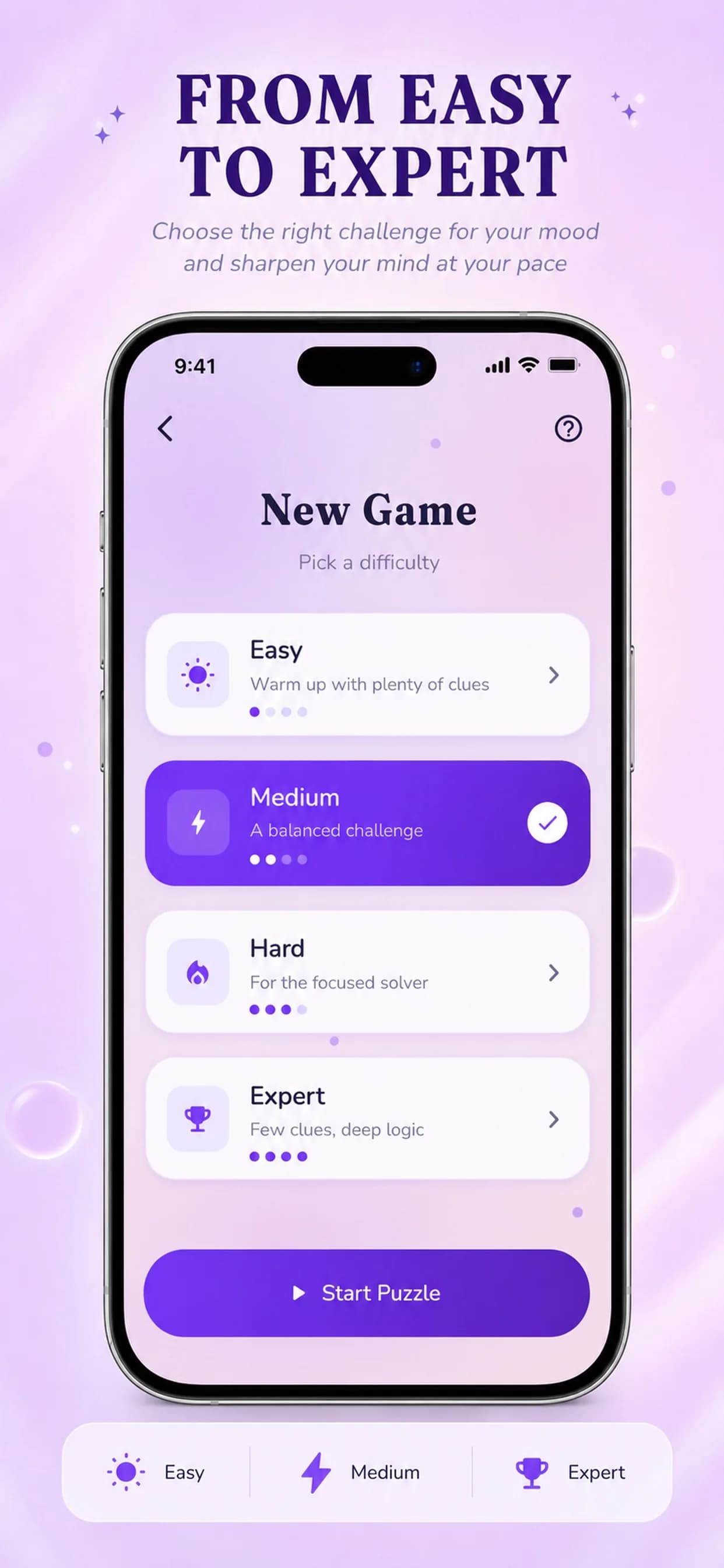 Sudoku Breeze on iPhone, screen 2