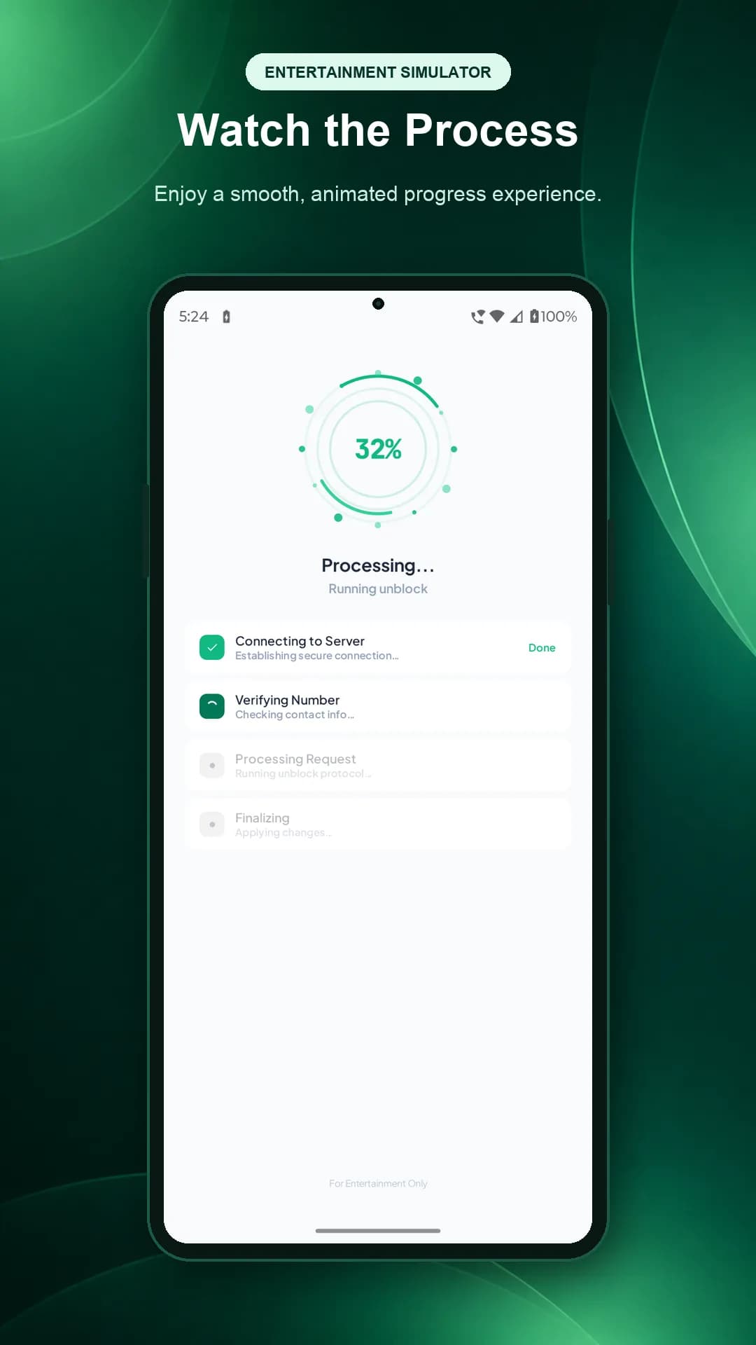 Unblock Simulator on Android phone, screen 3