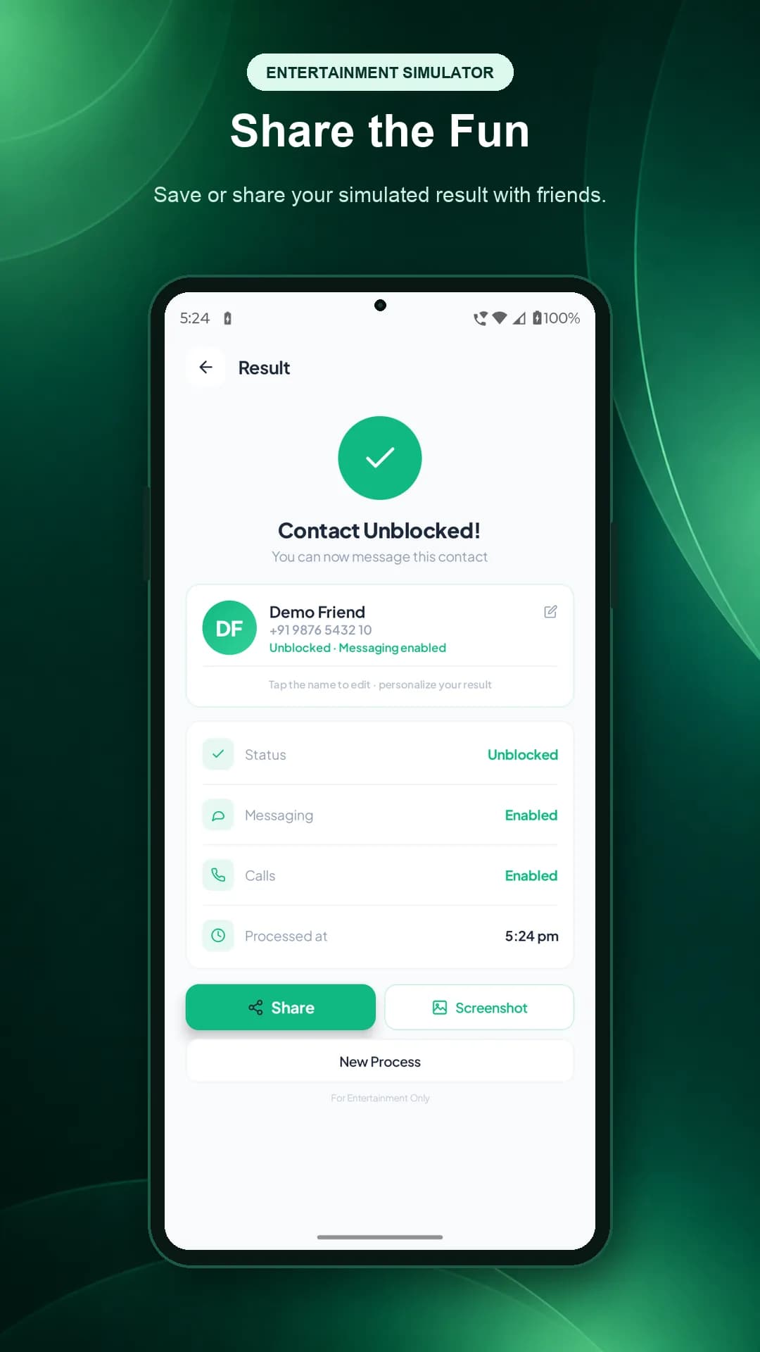 Unblock Simulator on Android phone, screen 4