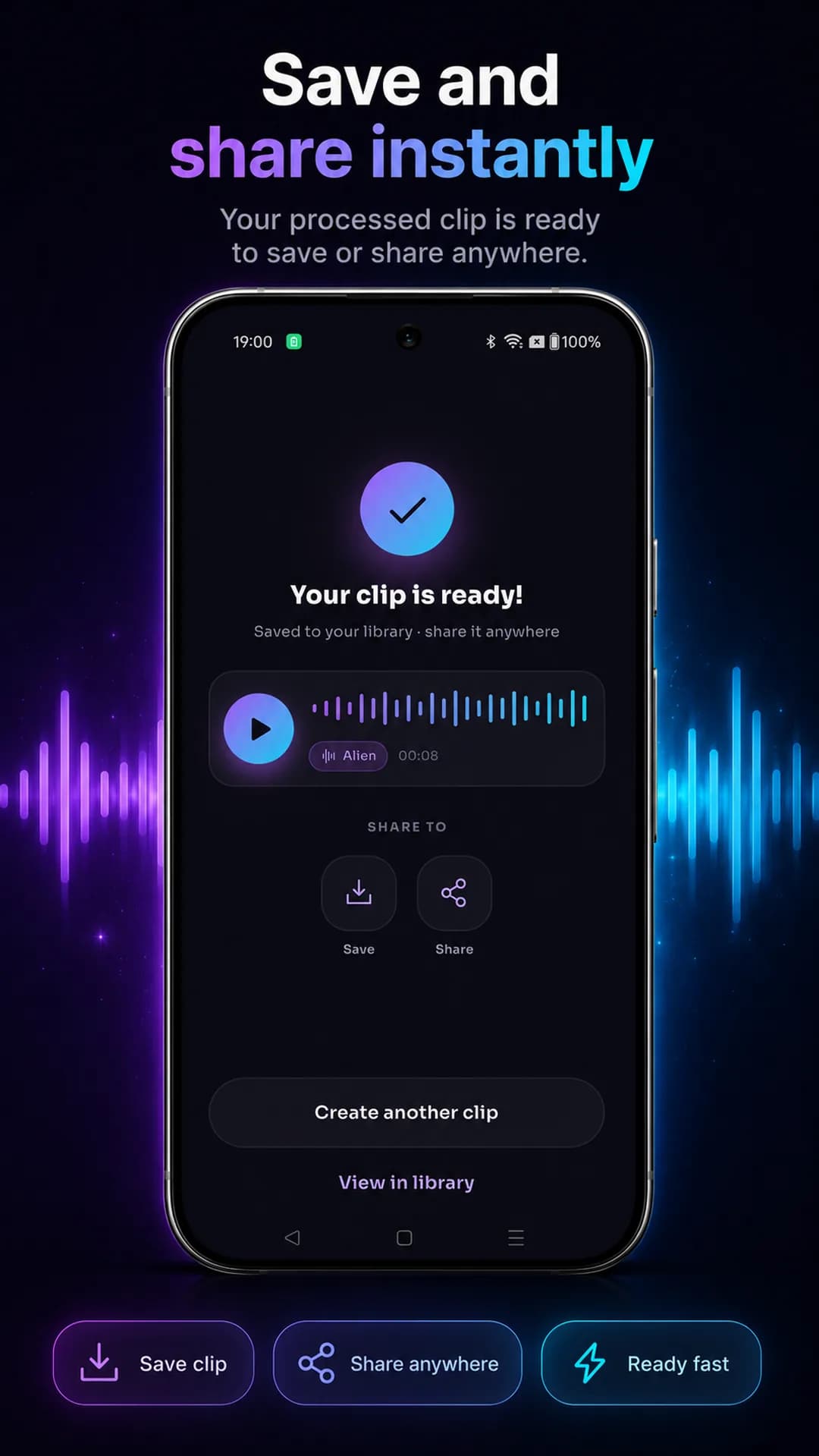 Voxi on Android phone, screen 4