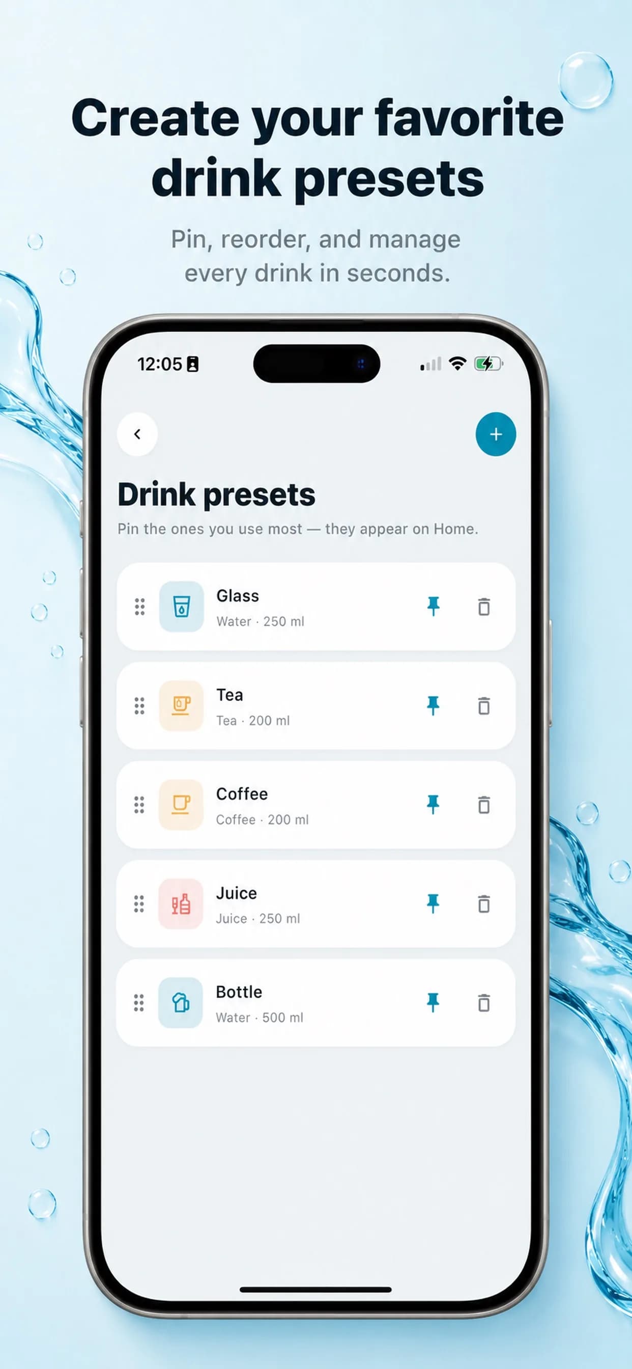 Water Tracker on iPhone, screen 3