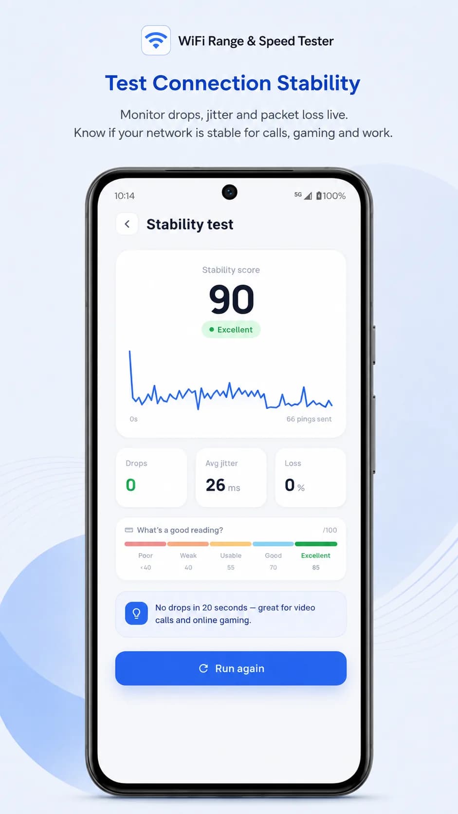 Wi-Fi Range & Speed Tester on Android phone, screen 4