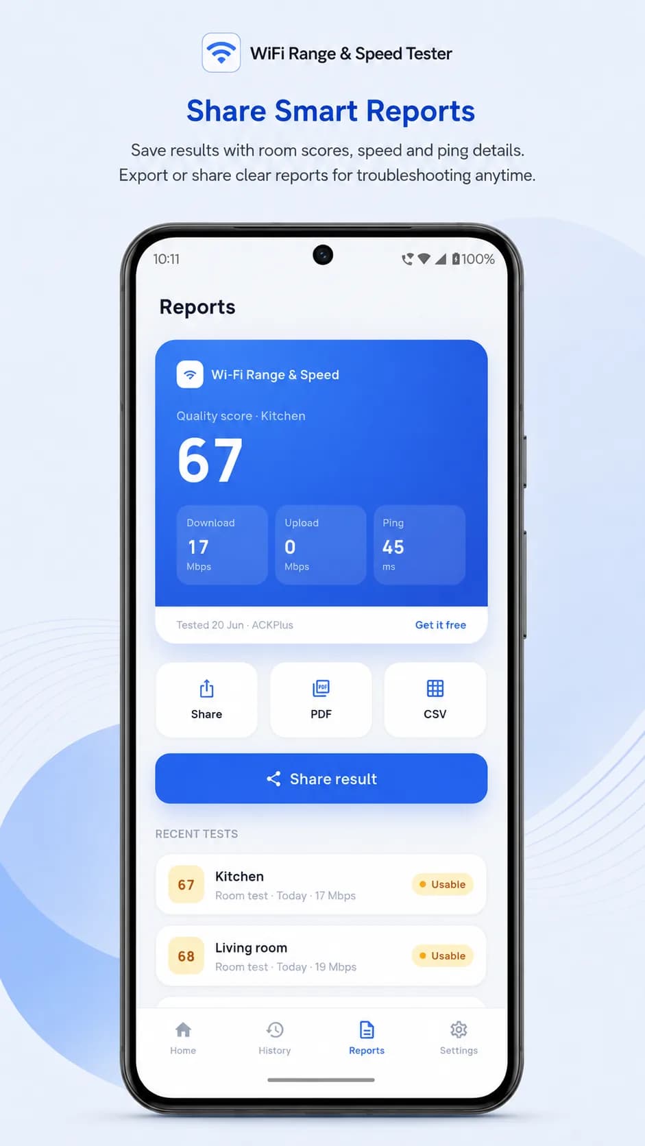 Wi-Fi Range & Speed Tester on Android phone, screen 8
