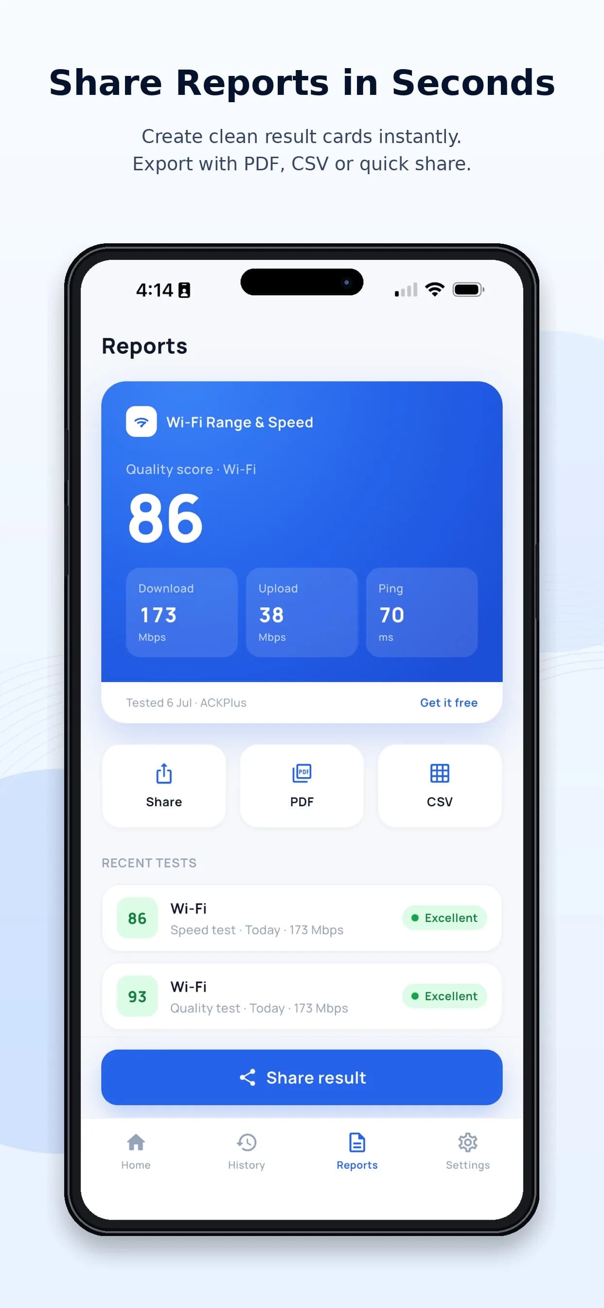 Wi-Fi Range & Speed Tester on iPhone, screen 6