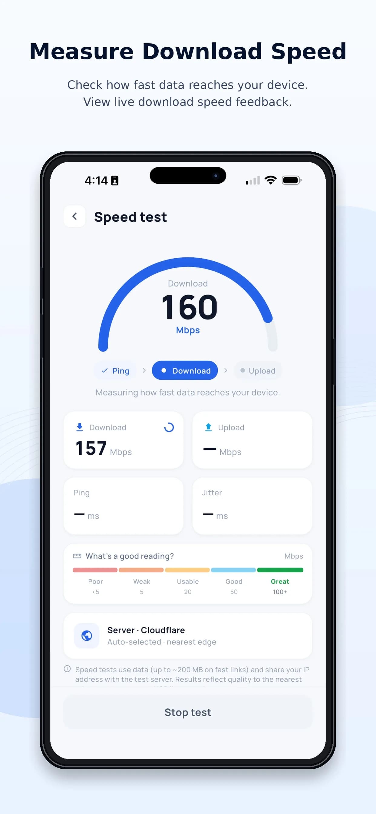 Wi-Fi Range & Speed Tester on iPhone, screen 2