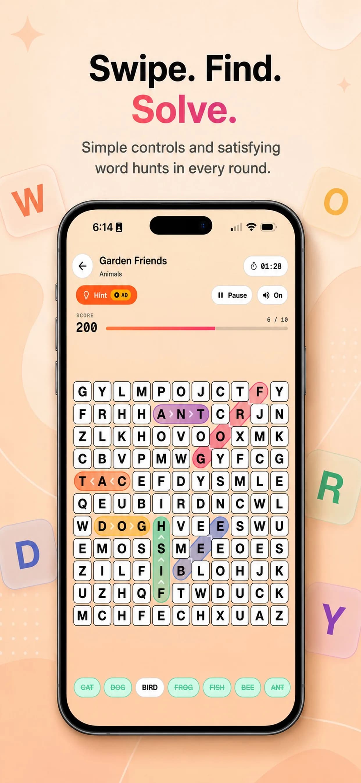 Wordy on iPhone, screen 6